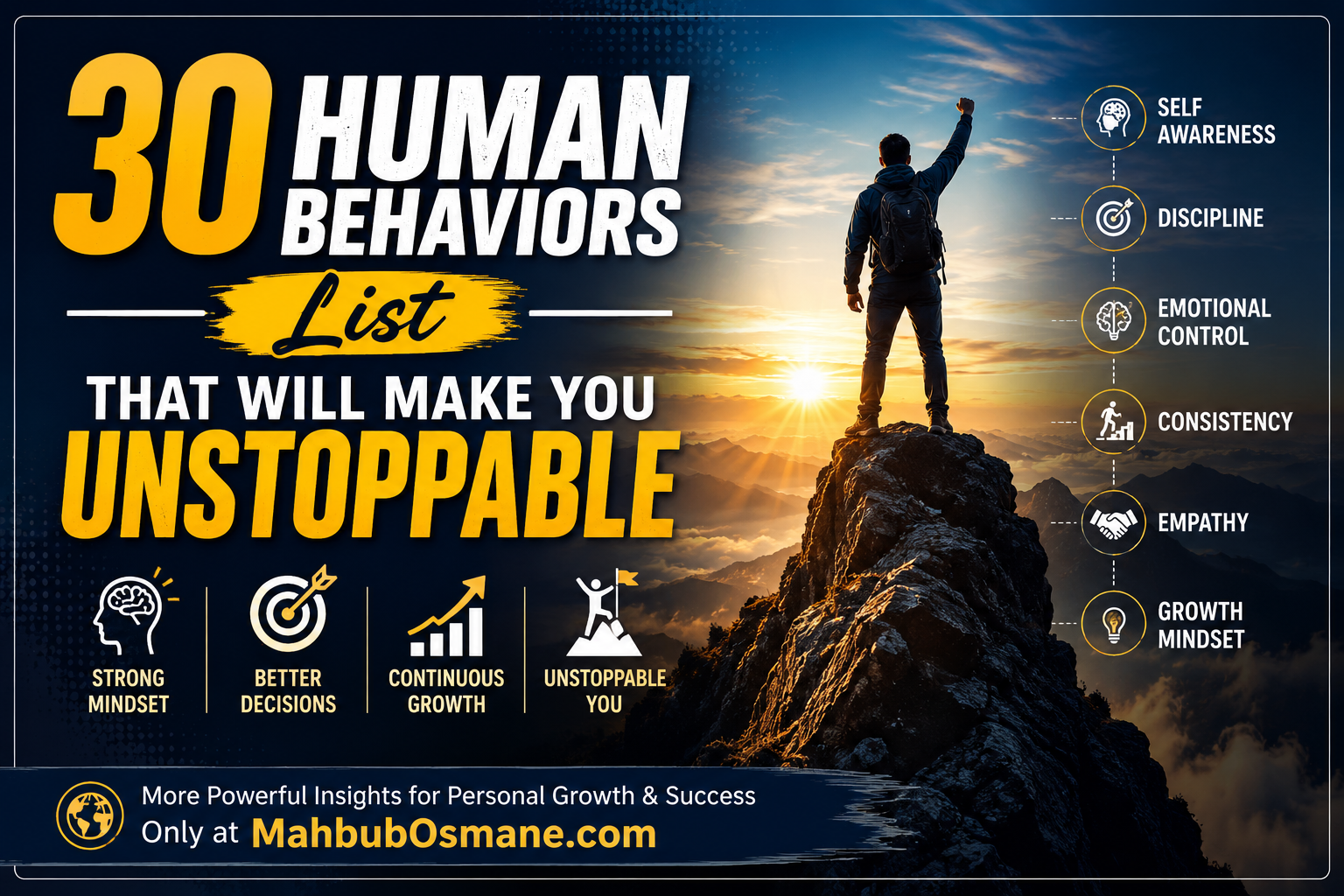 30 Human Behaviors List That Will Make You Unstoppable