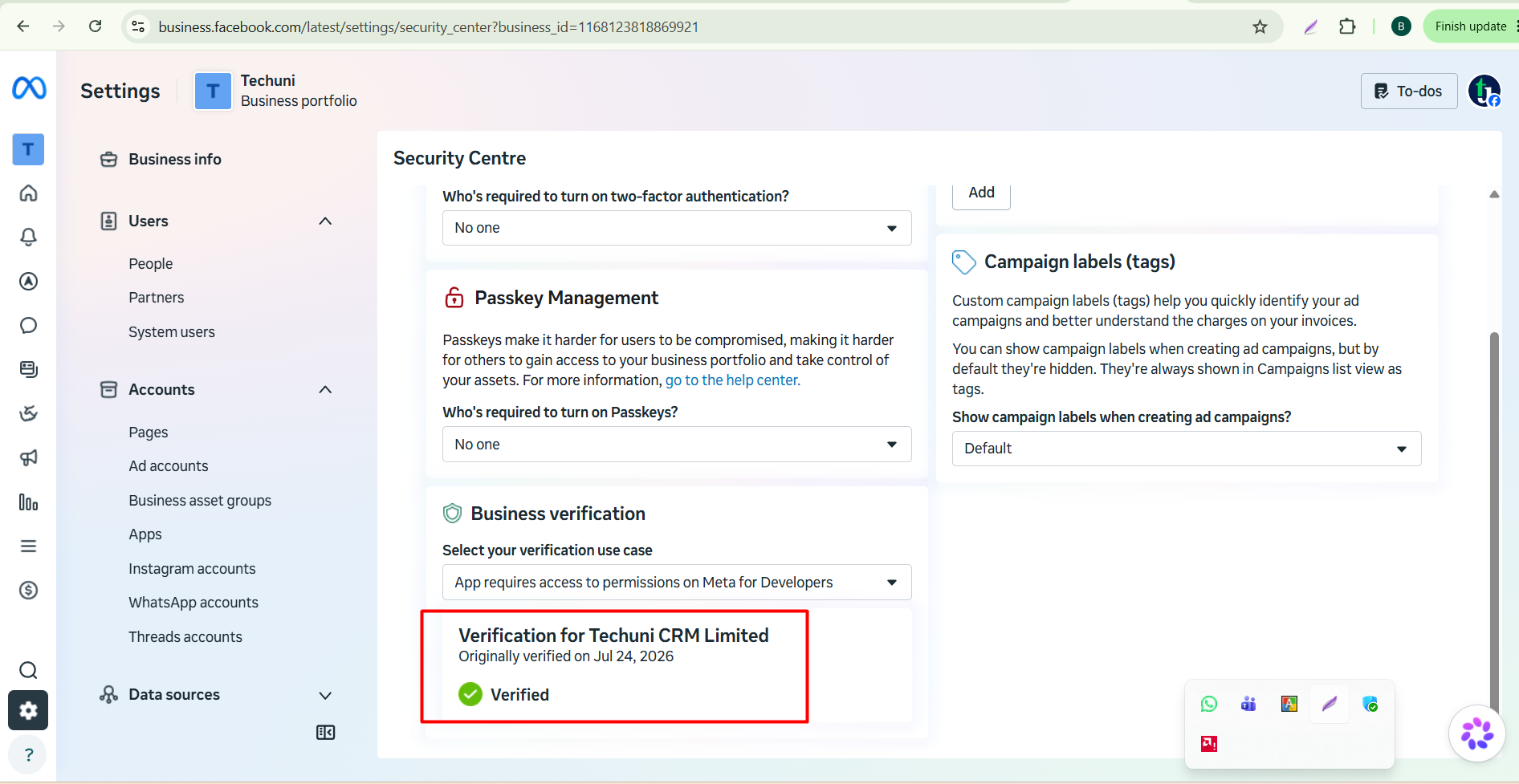 Meta Business Manager Verification Case Study